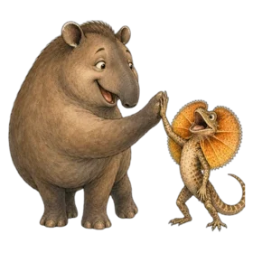 Mumbo and Rico high-five