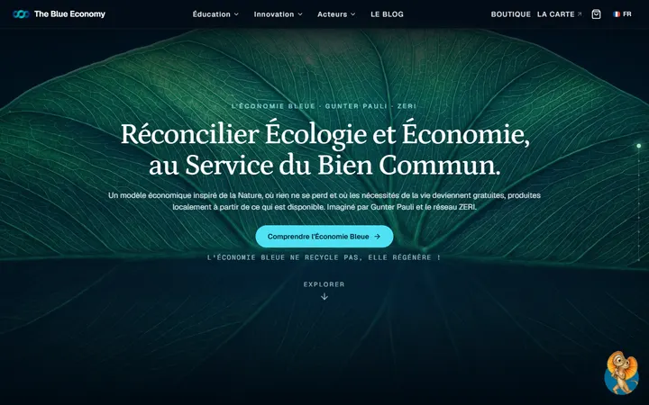 Home page of theblueeconomy.org